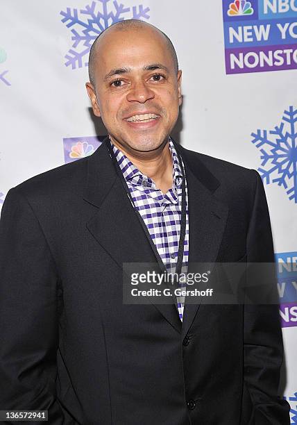 New York 4 week-end anchor David Ushery attends the Rockefeller Center Annual Christmas Tree Lighting at the Rockefeller Center Cafe at Rockefeller...