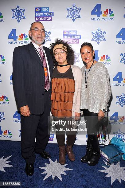 General Manager and President, WNBC 4, Michael Jack, daughter Truce Jack, and wife Mary Jack attend the Rockefeller Center Annual Christmas Tree...