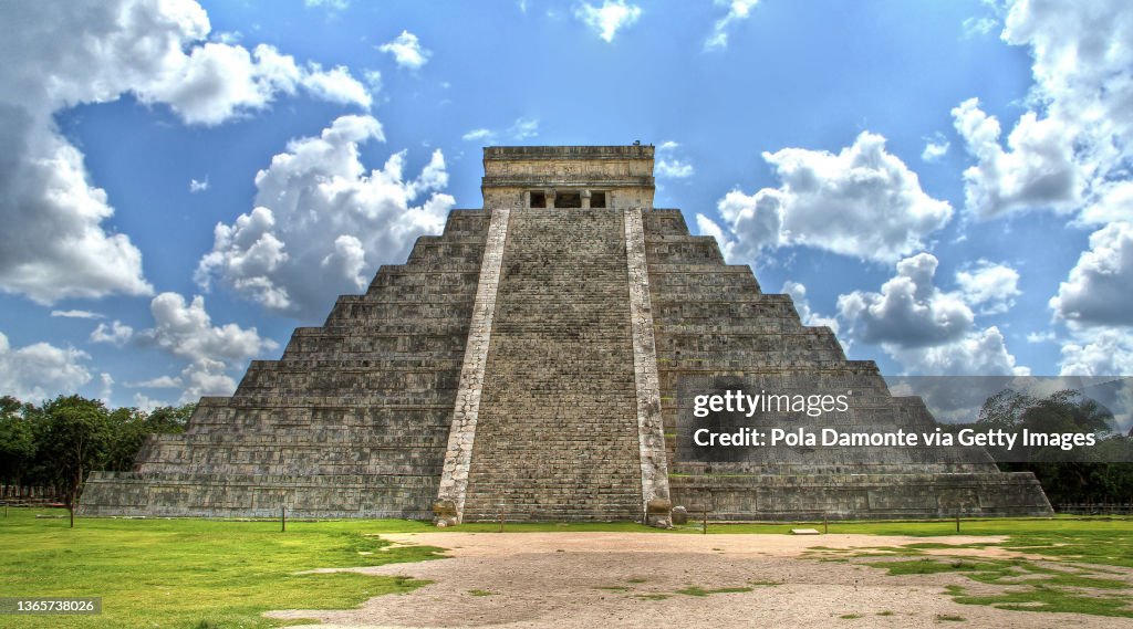 A pyramid in Chichen Itza, Mexico