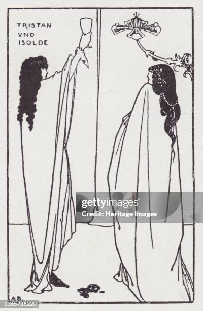 Tristan und Isolde, from The Savoy No. 7, 1896. Characters from Wagner's opera. Published in "The Best of Beardsley" edited by R. A. Walker, [The...