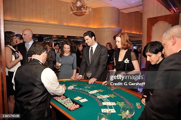 View of atmosphere inside the 2011 Great Gatsby Gambling Gala benefitting United Cerebral Palsy of New York City at Fino Ristorante Italiano on March...