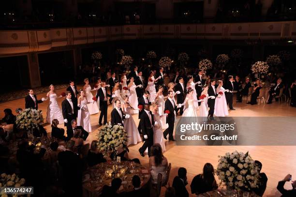 View of the debutante presentation during the 56th annual Viennese Opera Ball at The Waldorf=Astoria on February 4, 2011 in New York City.