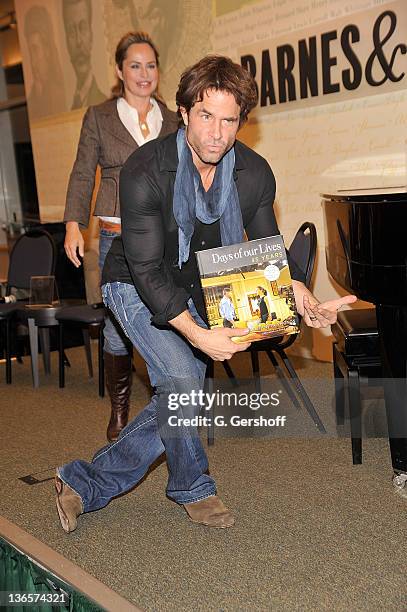 Actors Crystal Chappell and Shawn Christian attend the Days Of Our Lives 45 Years: A Celebration In Photos Q&A and Book Signing at Barnes & Noble,...
