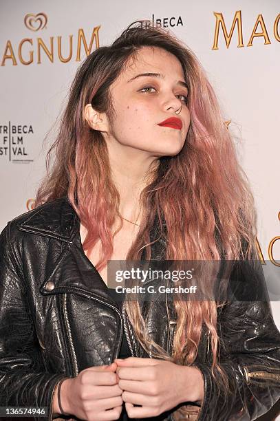 Model/singer Sky Ferreira attends the debut of Karl Lagerfeld & Rachel Bilson's original film series inspired by Magnum Ice Cream during the 10th...