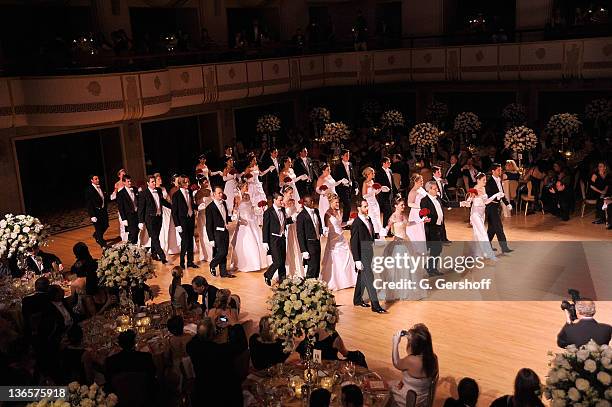 View of the debutante presentation during the 56th annual Viennese Opera Ball at The Waldorf=Astoria on February 4, 2011 in New York City.