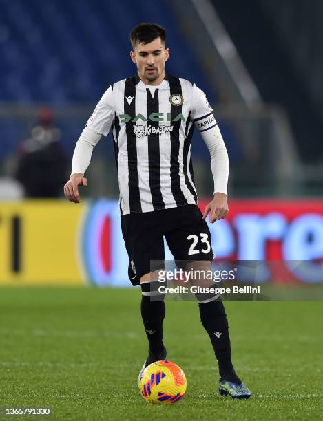 Ignacio Pussetto of Udinese Calcio in action during the Coppa Italia match between Juventus and UC Sampdoria at Olimpico Stadium on January 18, 2022...