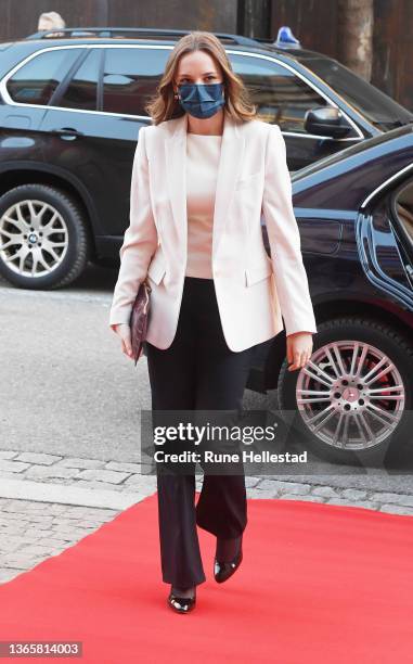 Princess Ingrid Alexandra visits The Supreme Court on January 20, 2022 in Oslo, Norway.