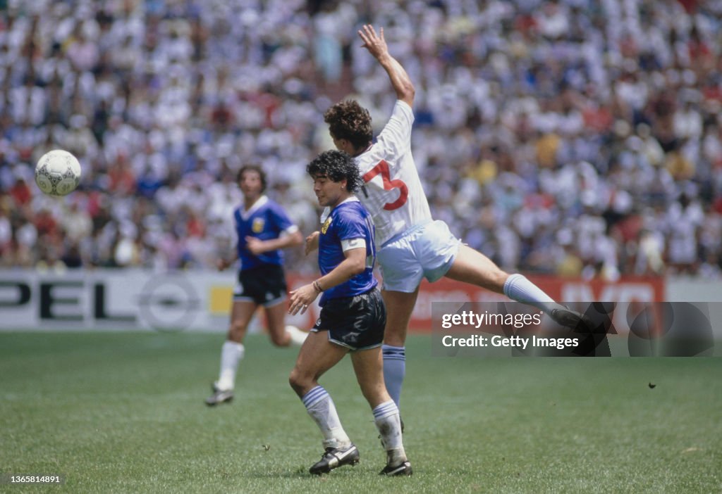 Argentina Player Diego Maradona Is Challenged By England Full Back argentina-player-diego-maradona-is-challenged-by-england-full-back