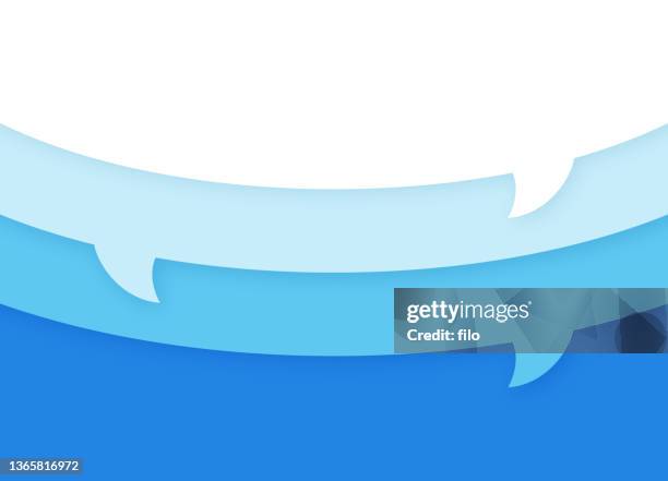 speech bubble conversation layered abstract background - online chat ballon stock illustrations