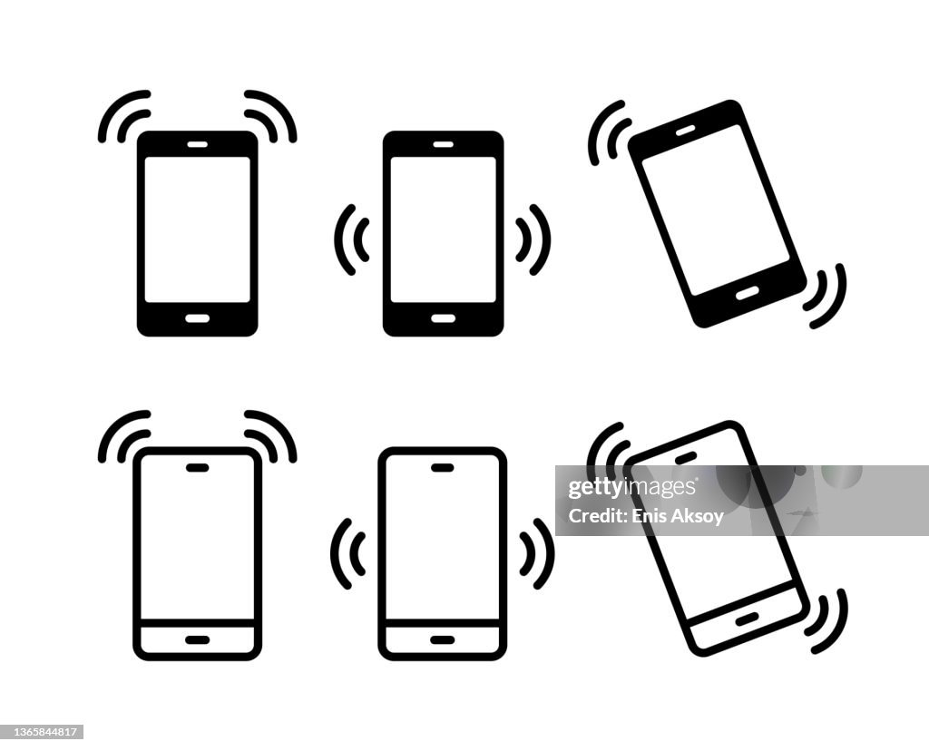 Alerte de vibration dans les icônes de smartphone