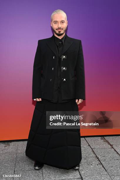 Balvin attends the Louis Vuitton Fall/Winter 2022/2023 show as part of Paris Fashion Week on January 20, 2022 in Paris, France.