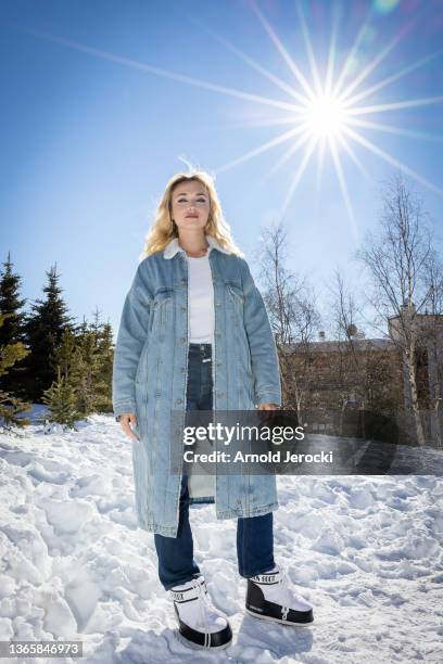 Chloe Jouannet attends the 25th L'Alpe d'Huez International Comedy Film Festival - Day Four on January 20, 2022 in Alpe d'Huez, France.