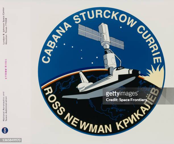 The mission insignia for STS-88, the Space Shuttle Endeavour mission to the International Space Station , carrying the first American module, the...
