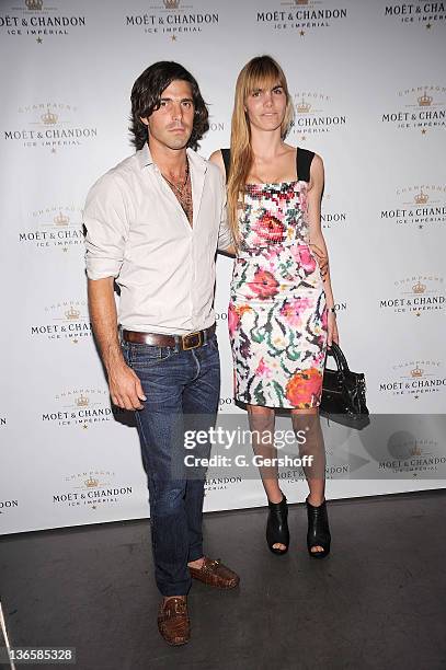 Model/polo player Nacho Figueras and wife Delfina Figueras attend the 2010 Follow The Sun event at the Thompson Hotel LES on June 24, 2010 in New...