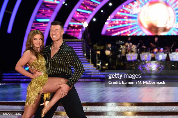 Maisie Smith and Kai Widdrington attend the 'Strictly Come Dancing Live Tour - press launch' at Utilita Arena Birmingham on January 20, 2022 in...