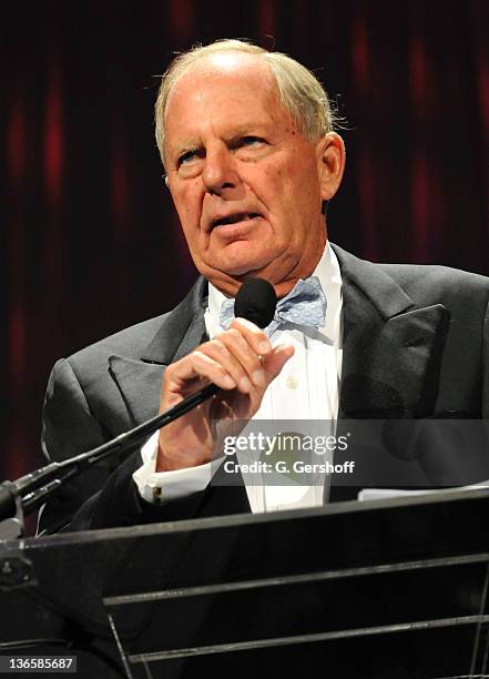 Bill Finneran speaks onstage during Operation Smile as they honor Santo Versace at The 2011 Smile Event at Cipriani, Wall Street on May 5, 2011 in...