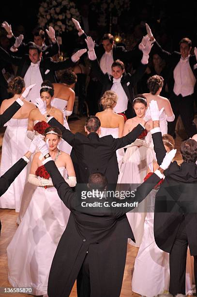 View of the debutante presentation during the 56th annual Viennese Opera Ball at The Waldorf=Astoria on February 4, 2011 in New York City.