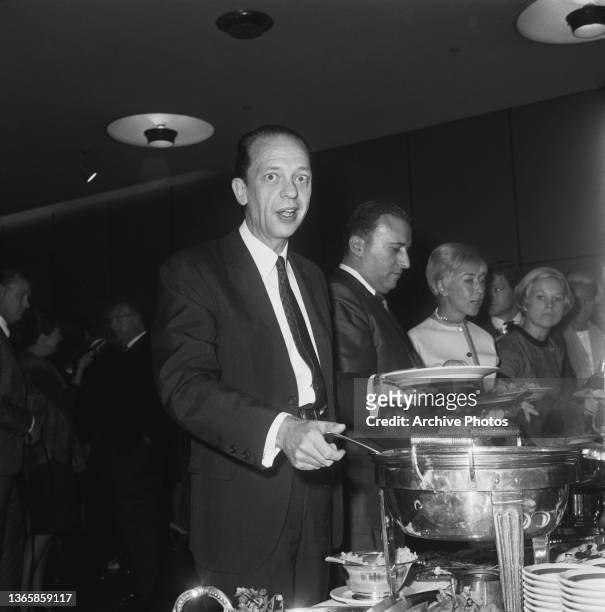 American actor and comedian Don Knotts at a party for the Western film 'Texas Across the River', USA, 1966.