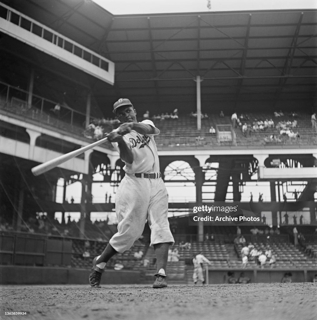Jackie Robinson With The Brooklyn Dodgers