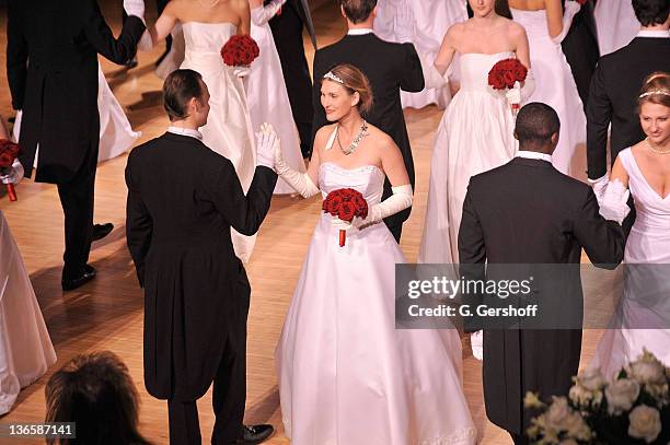 View of the debutante presentation during the 56th annual Viennese Opera Ball at The Waldorf=Astoria on February 4, 2011 in New York City.