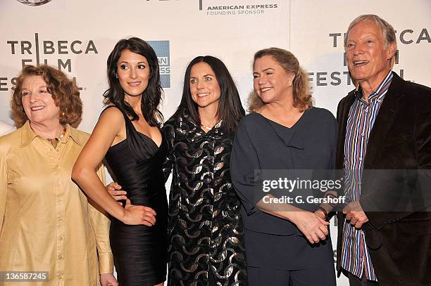 Actors Rebecca Wackler, Angelique Cabral, director Anne Renton, and actors Kathleen Turner and Richard Chamberlain attend the premiere of "The...