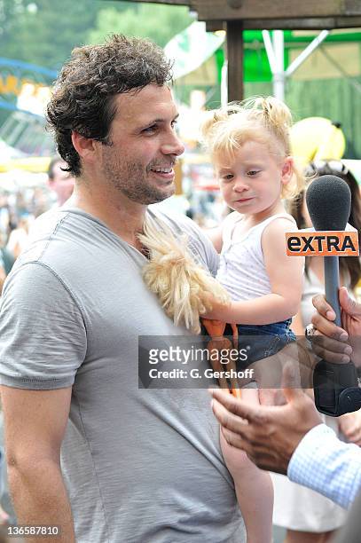 Actor Jeremy Sisto and daughter Charlie Ballerina Sisto attend the 10th Anniversary Baby Buggy Bedtime Bash hosted by Jessica and Jerry Seinfeld at...