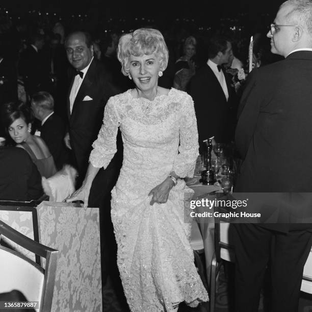 American actress Barbara Stanwyck attends the 39th Academy Awards at the Santa Monica Civic Auditorium in Santa Monica, California, USA, 10th April...