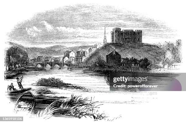 cityscape of inverness, scotland - 11th century - inverness bridge stock illustrations