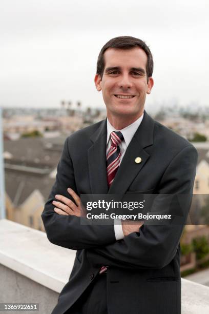 Los Angeles City Council President Eric Garcetti on March 20, 2007 in Hollywood, California.