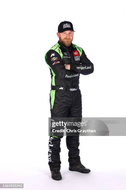 Driver Jeffrey Earnhardt poses for a photo during NASCAR Production Days at Clutch Studios on January 19, 2022 in Concord, North Carolina.
