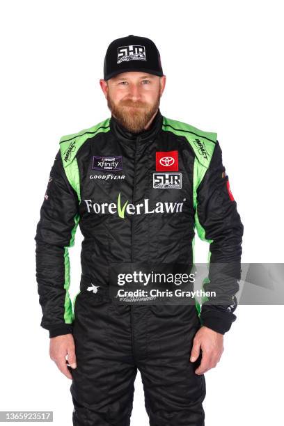 Driver Jeffrey Earnhardt poses for a photo during NASCAR Production Days at Clutch Studios on January 19, 2022 in Concord, North Carolina.