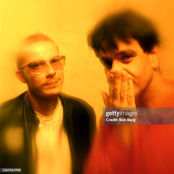 English songwriter, bassist and guitarist Darren Belk and English musician and songwriter David Gedge, of the English indie rock group The Wedding...