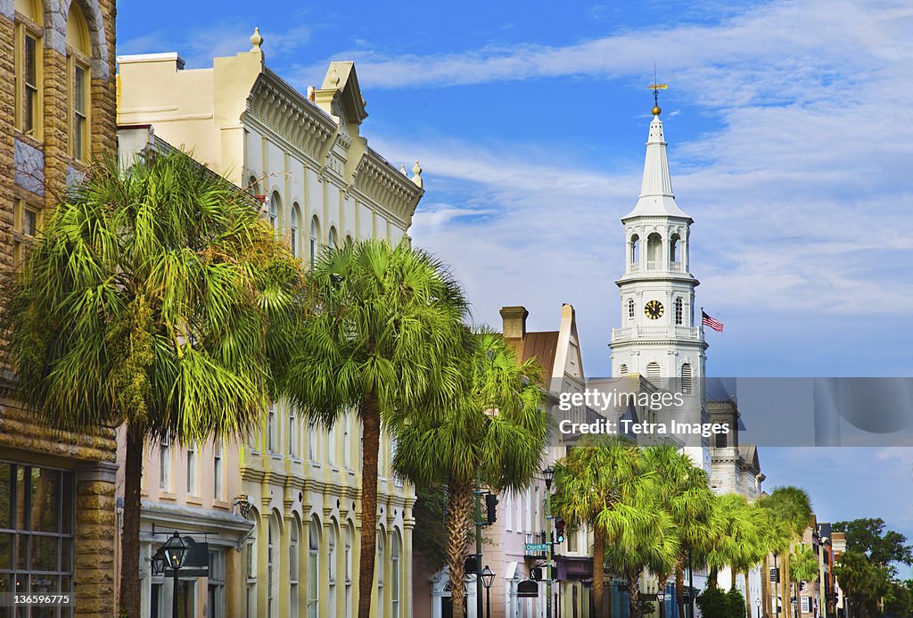 USA, South Carolina, Charleston, Church Street, St. Philip's Church