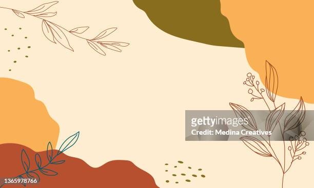 autumn leaves abstract background - flowers 幅插畫檔、美工圖案、卡通及圖標