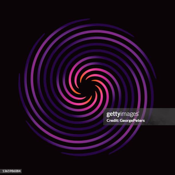 spiral vortex icon - epicenter stock illustrations