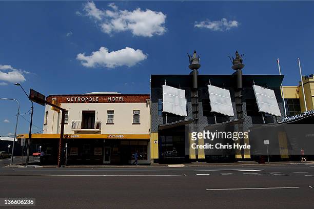 General view of Ruthven Street on January 9, 2012 in Toowoomba, Australia. January marks one year since Queensland suffered from flooding that killed...