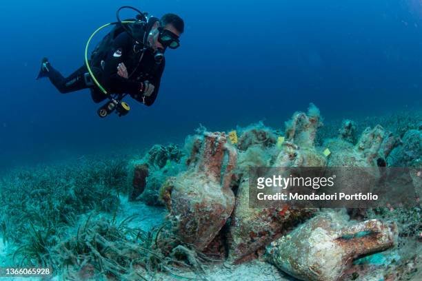 Greek wreck with amphoraes, Alonissos Island, Sporades Islands, Greece