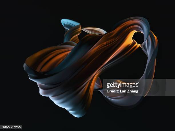 abstract flowing color cloth background - twisted imagens e fotografias de stock