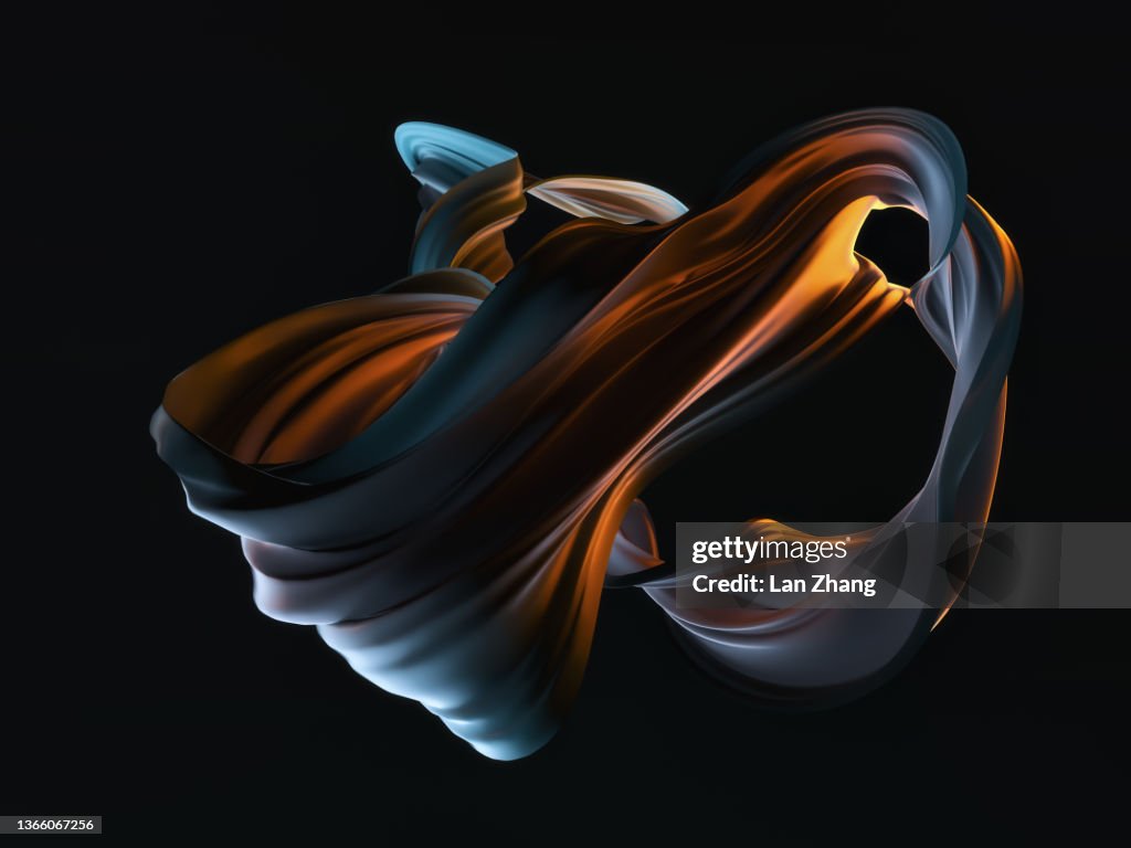 Abstract flowing color cloth background