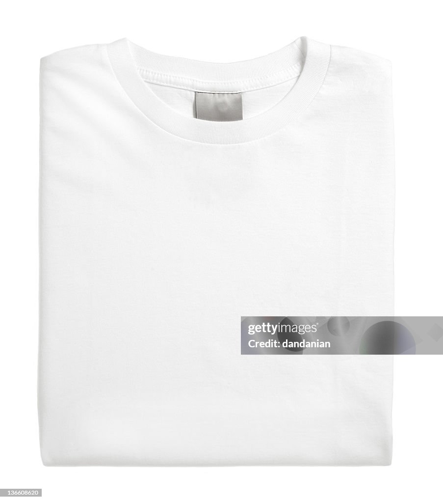 White folded tshirt