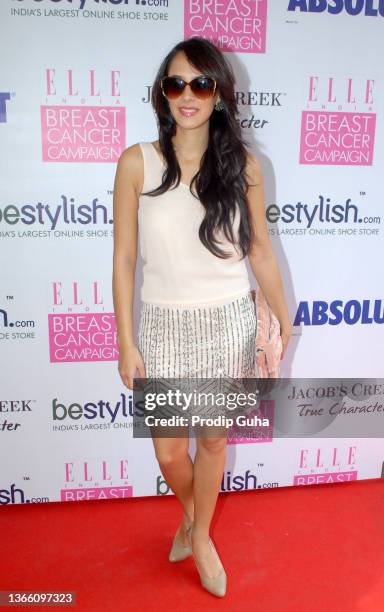 Hazel Keech attends the 'Breast Cancer Campaign' brunch on October 14, 2012 in Mumbai, India.