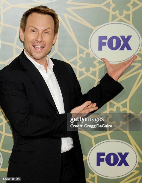 Actor Christian Slater arrives at the 2012 FOX TCA All-Star Party at Castle Green on January 8, 2012 in Pasadena, California.