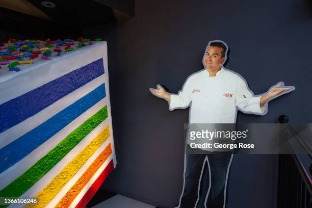 Cake Boss Buddy Valastro has a new pizza place at Harrah's Hotel & Casino as viewed in this promotional billboard on January 9, 2022 in Las Vegas,...