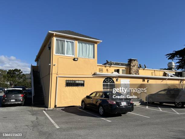 Rear view at Mezzaluna by the Sea, an Italian cuisine restaurant in Half Moon Bay, California, January 2, 2022. Photo courtesy Sftm.