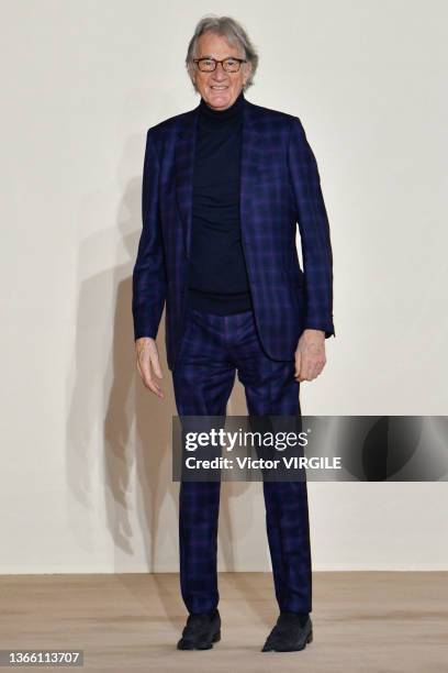 Paul Smith walks the runway during the Paul Smith Ready to Wear Fall/Winter 2022-2023 fashion show as part of the Paris Men Fashion Week on January...