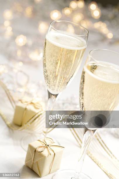 champagne - champagne flute high angle stock pictures, royalty-free photos & images