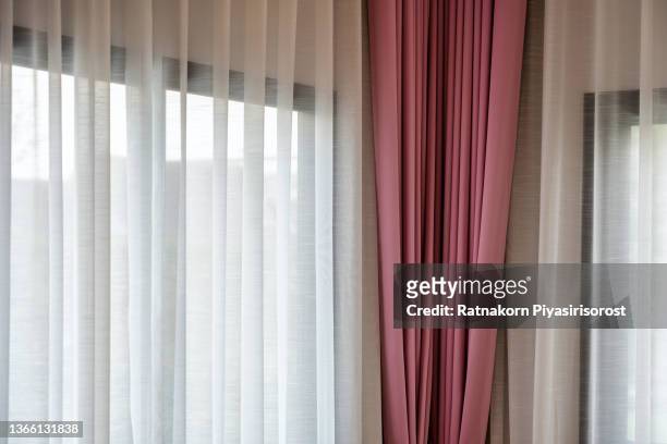 pink curtain with window - silk cocoon stock pictures, royalty-free photos & images