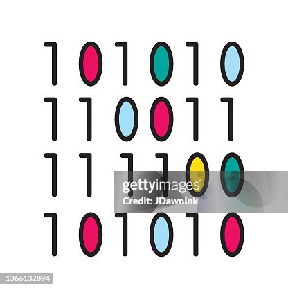 Bitcoin and Cryptocurrency binary code concepts icon investment - editable stroke Bitcoin and Cryptocurrency binary code concepts icon investment - editable stroke
