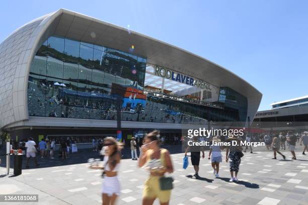 General view of Rod Laver Arena during day six of the 2022 Australian Open at Melbourne Park on January 22, 2022 in Melbourne, Australia.