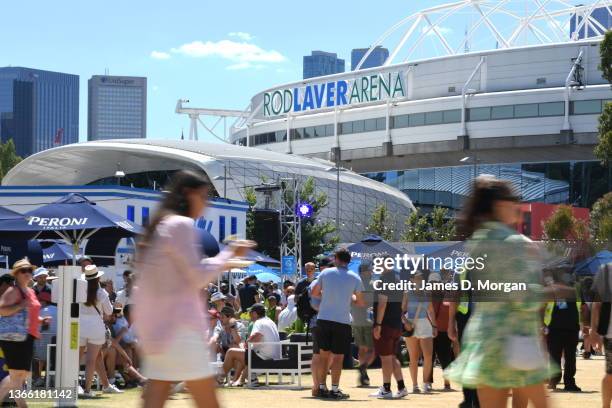 General view of Rod Laver Arena during day six of the 2022 Australian Open at Melbourne Park on January 22, 2022 in Melbourne, Australia.